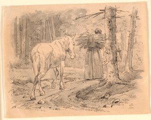 The Woman and the Horse. Illustration for Kaalund