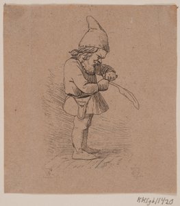 Elf Carving a Pen
