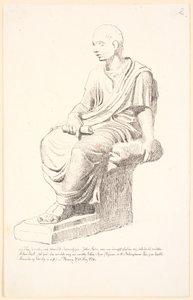 Study after a Figure of a Seated Man by Johan Thomas Lundbye