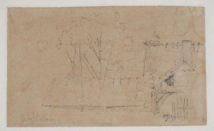 Vejby Parsonage Seen from the South by Johan Thomas Lundbye