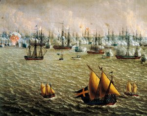 Battle of Skargard Between Swedish and Russian Fleets, July 10, 1790 by Johan Tietrich Schoultz