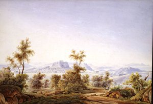 View of Athens with the Parthenon in the Distance by Johan Wolfensberger