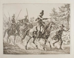 A Troop of Cossacks with a Jewish Guide by Johann Adam Klein