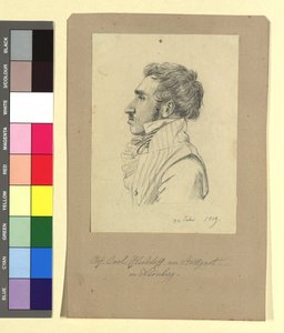Carl Alexander von Heideloff (1789-1865), painter, architect by Johann Adam Klein