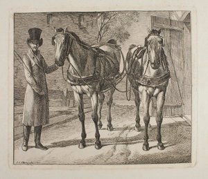 Carriage Horses with Harness by Johann Adam Klein
