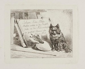 Dog Sitting by the Painter