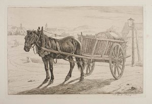 Horse with Beer Cart by Johann Adam Klein