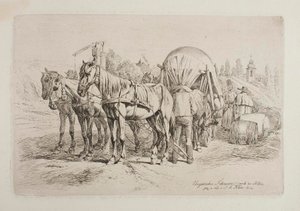 Hungarian Horse Wagon by Johann Adam Klein