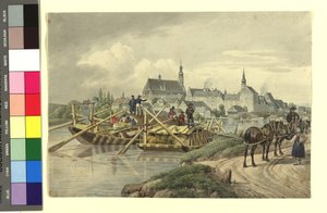 Straubing from the north by Johann Adam Klein