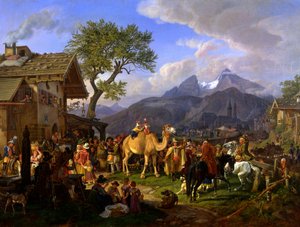 Animal Tamer in Front of the Inn by Johann Adam Klein