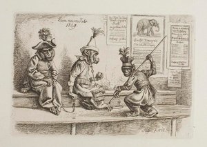 For the New Year 1829. Monkeys by Johann Adam Klein