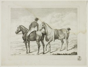 Riding School and Horses by Johann Adolph Darnstedt