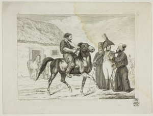 Riding School and Horses by Johann Adolph Darnstedt