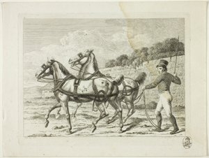 Riding School and Horses by Johann Adolph Darnstedt