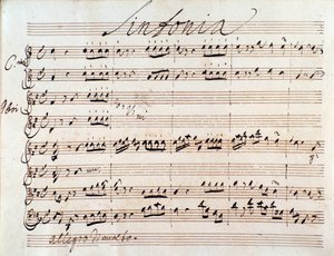 First Page of Musical Score of Adriano in Siria by J A Hasse (1752) by Johann Adolph Hasse