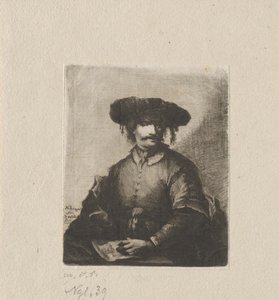 Self-Portrait by Johann Andreas Benjamin Nothnagel, in the manner of Rembrandt van Rijn
