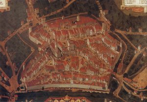 View of the Town of Wangen (Allgäu); Wangen Town Hall by Johann Andreas Rauch
