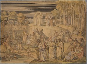 Dante in Limbo, or the Abode of Good Souls, but Unbaptized People. Here He Meets the Great Spirits of Ancient Times and Innocent Children by Johann Anton Ramboux