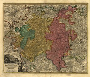 Duchy of Luxembourg by Johann Baptist Homann