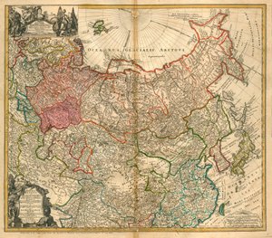 Map of Russia by Johann Baptista Homann