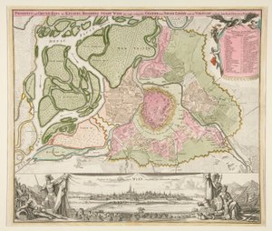 Map of Vienna by Johann Baptista Homann