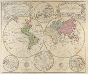 Planiglobii Terrestris Mappa Universalis by Johann Baptista Homann