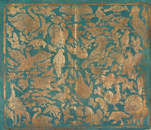 Brocade Paper with Bird Depictions by Johann Carl Munck