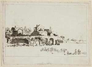Landscape with Huts