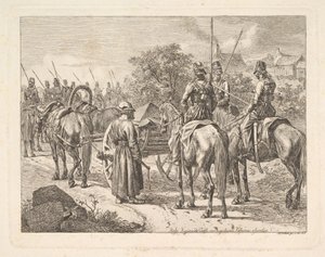 Cossacks Escorting the Regimental Cassone by Johann Christian Erhard