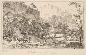 Peasant with Cow and Calf, in the Unterberg near the Berchtesgaden, 1818