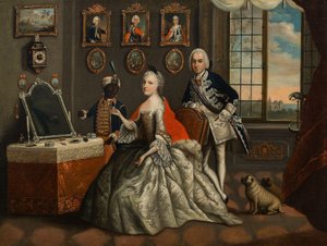 George William of Hesse-Darmstadt and his sister Caroline Louise by Johann Christian Fiedler