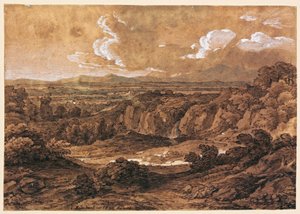 Rocky Forest Landscape by Johann Christian Reinhart