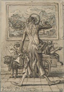 Caricature Ludwig Schorn 1833 by Johann Christian Reinhart