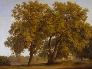 Trees in the Villa Borghese Gardens by Johann Christian Reinhart