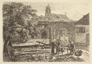 Laundress at an Artesian Well by Johann Christoph Erhard