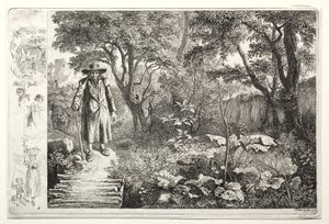 Old Man Before the Log Bridge by Johann Christoph Erhard