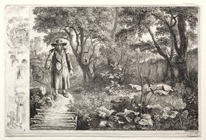 The Old Man Before the Log Bridge, 1819 by Johann Christoph Erhard