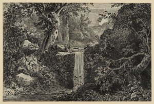 Waterfall in the Forest by Johann Christoph Erhard