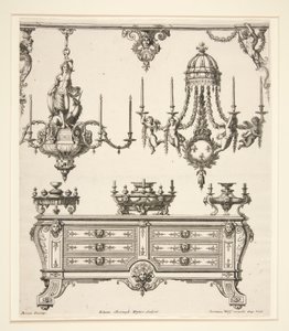Sheet from Commodes and Chandeliers by Johann Christoph Hafner
