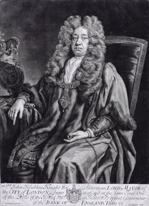 Sir John Houblon engraved by R. Williams by Johann Closterman