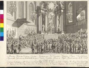 Coronation of Emperor Leopold II to the King of Hungary in Bratislava on 15th November 1790 by Johann Ernst Mansfeld