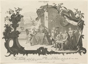 Ladies and Gentlemen Playing Board Games by Johann Esaias Nilson
