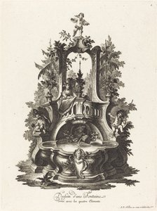 Design for a Fountain Decorated with the Four Elements