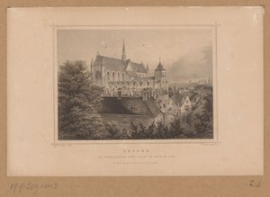 View of the Hooglandse Kerk in Leiden by Johann Gabriel Friedrich Poppel
