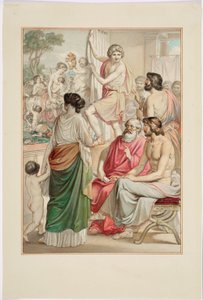 The Painter Zeuxis Presenting His Centaur Painting by Johann Georg Hiltensperger