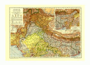 Map of India Northern Part, c1910