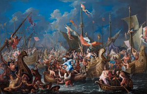 Anthony and Cleopatra at the Battle of Actium