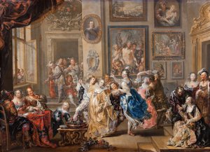 Dancing scene in palace by Johann Georg Platzer