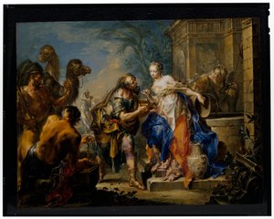 Eliezer and Rebecca by Johann Georg Platzer