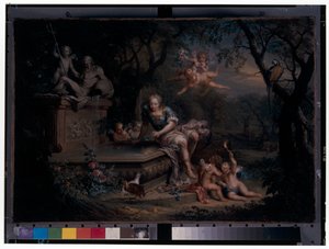 Narcissus Reflected in a Well by Johann Georg Platzer